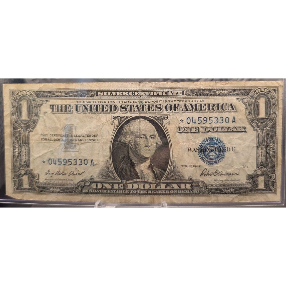 1957 ★ Silver Certificate • Star Note • Blue Seal • Circulated Example